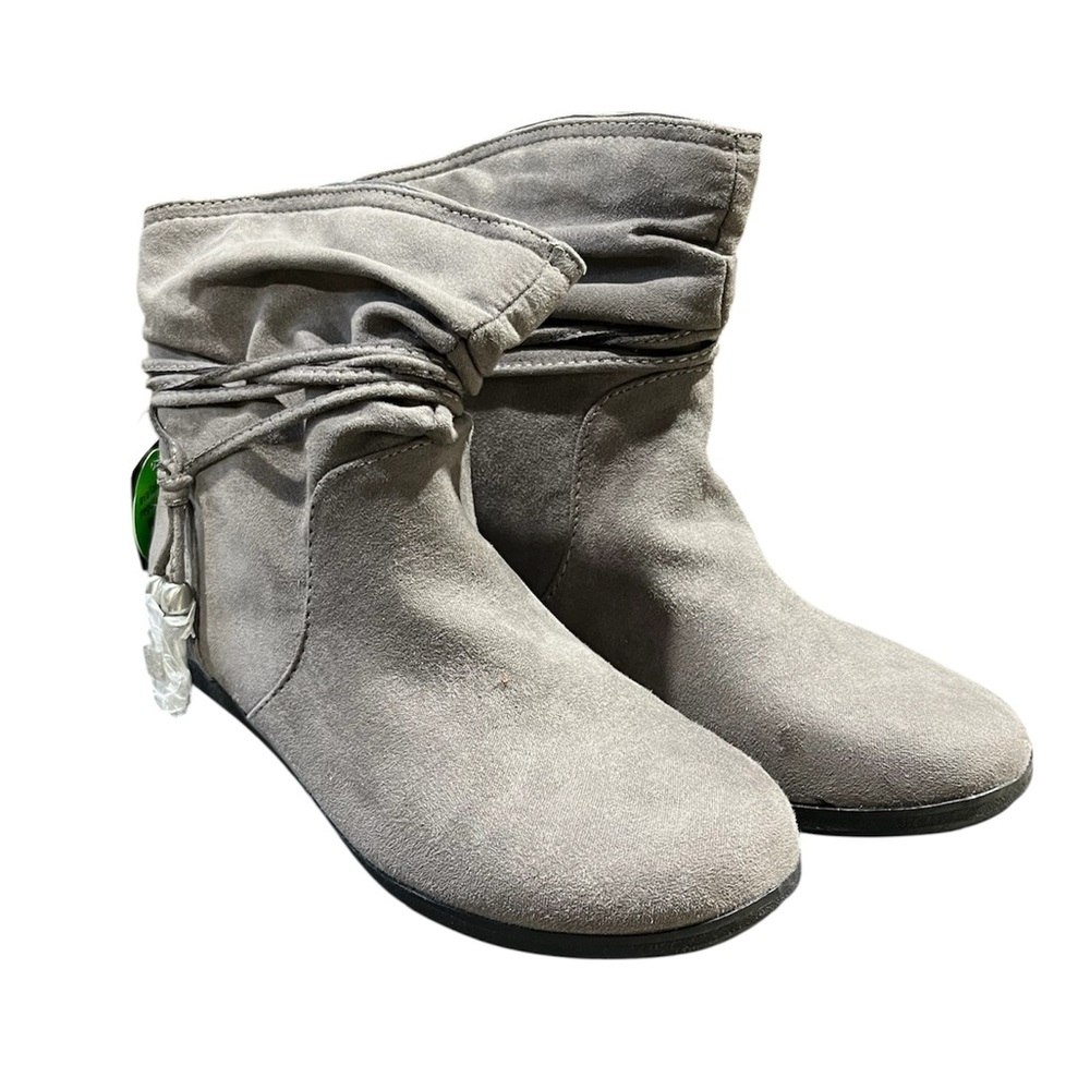 Gray Suede Ankle Boots